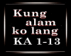 Kung alam ko lang