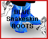 Blue Snakeskin Boots