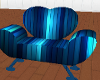 Sk-heart blue chair with