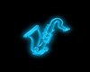Blue Neon Saxophone Sign