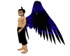 Blue Black Goth Wings