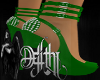hex heels green