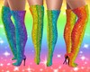 Glitter Rainbow Boots