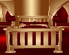 MDF GOLDEN & RED BED W/P