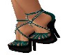 SPIKE TEAL HEELS