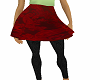 Red skirt/blk pantyhose