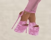 Pink weave heels