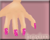 <B>pink shiny nails
