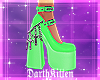 ♡ Gothic Green Heels