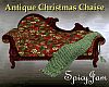XMAS Antq Chaise Red