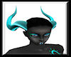 Teal Neon Demon Horns