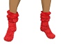 fluffy cosy socks red