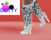 lace and silver boots