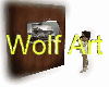 Art Wall with Wolf