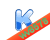 The letter K (Blue 2)