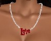 *LOVE*  NECKLACE  - RED