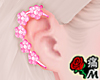 蝶 Pink Flower EarCuffs