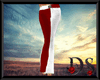 Red and White Jeans.