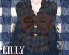 plaid ribbon coat blue
