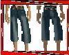 short fade jeans w/belt