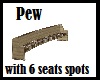 Cream Pew W/6 Seats