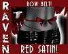 RED SATIN BOW BELT!