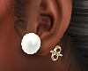 ( pearl stud earrings )