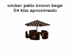 wicker patio brown bege
