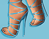 Q. Blue Strappy Heels