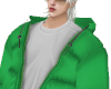Green Puffer Hoodie