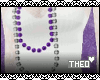 [T] Purple Bead Necklace