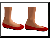{G} Red Flat Sandals 