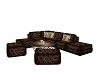 brown leather couch set