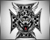 Wolf Cross wall emblem