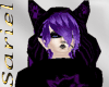 Evil kitty hoody-purple-