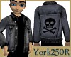 Black Jean Skull Jacket