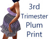3rd Trimester Plum Print