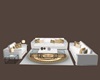 White & Gold Couch Set