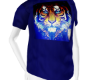 tiger on blue