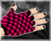 Checkered Gloves Pink