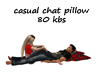 casual chat pillow
