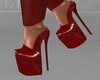 RED Silk Heels
