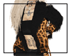 Leopard fur fit-black