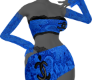 *CH@NEL Lace Dress Blue