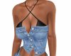 Blue Denim Corset