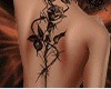 Barbed Rose Back Tattoo