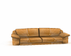 Tan Leather Posed Sofa