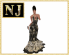 NJ] Gold/ black Gown