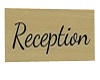 Beige Receptiondesk sign