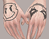 smile tattoo hands